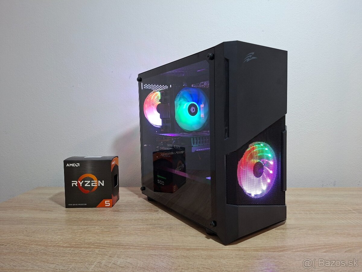Herný pc Ryzen 5 5500 3,60ghz/NVME/GTX1660SUPER 6GB