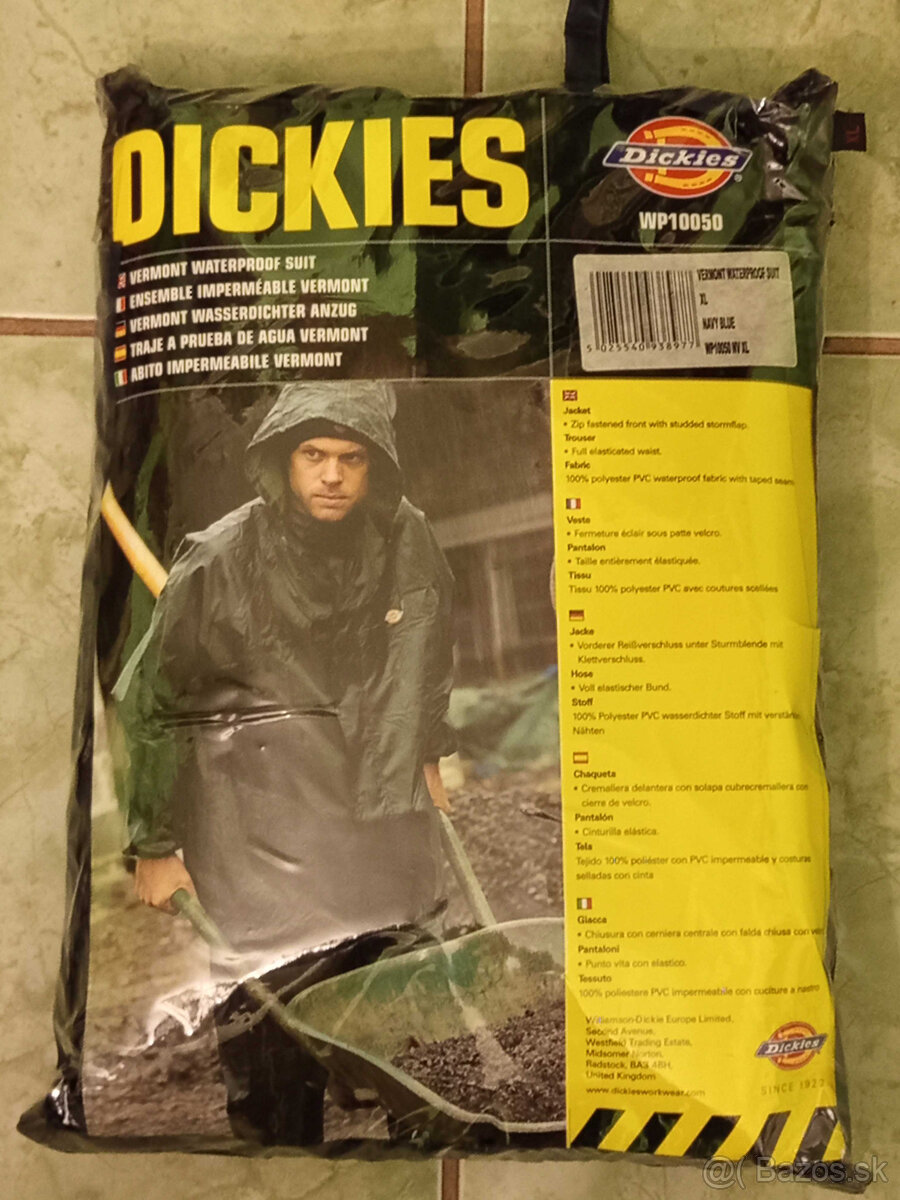 nepremokavý oblek veľkosť XL modrý