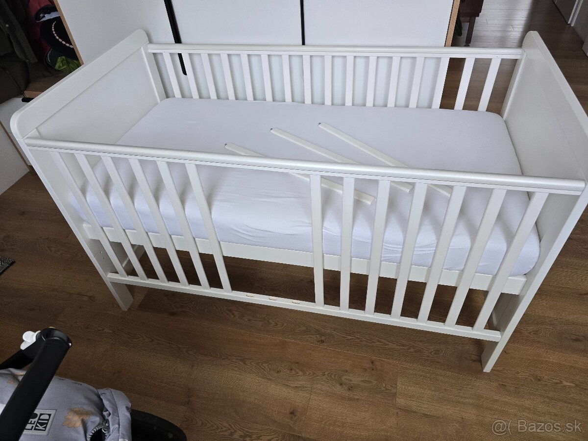 Detská postieľka 2v1 WOODIES Classic Cot Bed 140x70