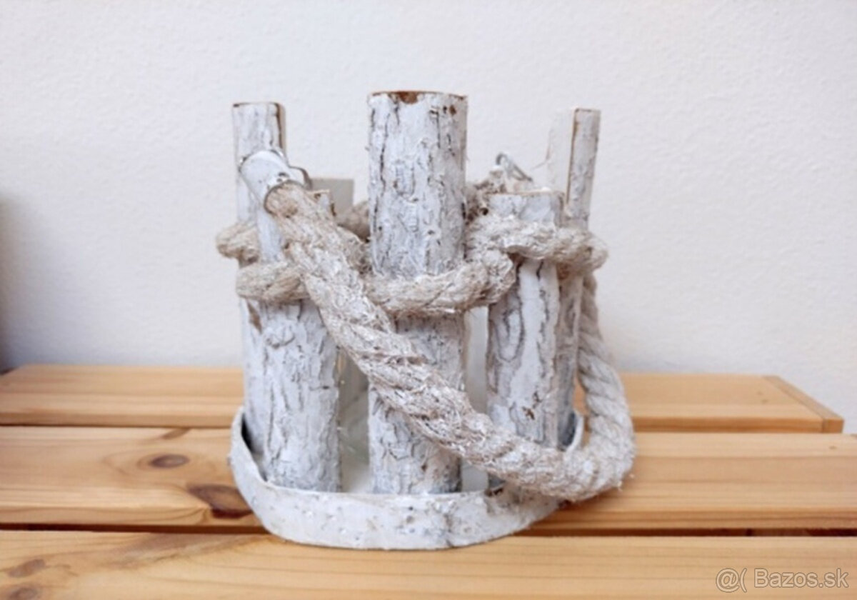 nielen vianocny svietnik drevo so sklenenym drziakom