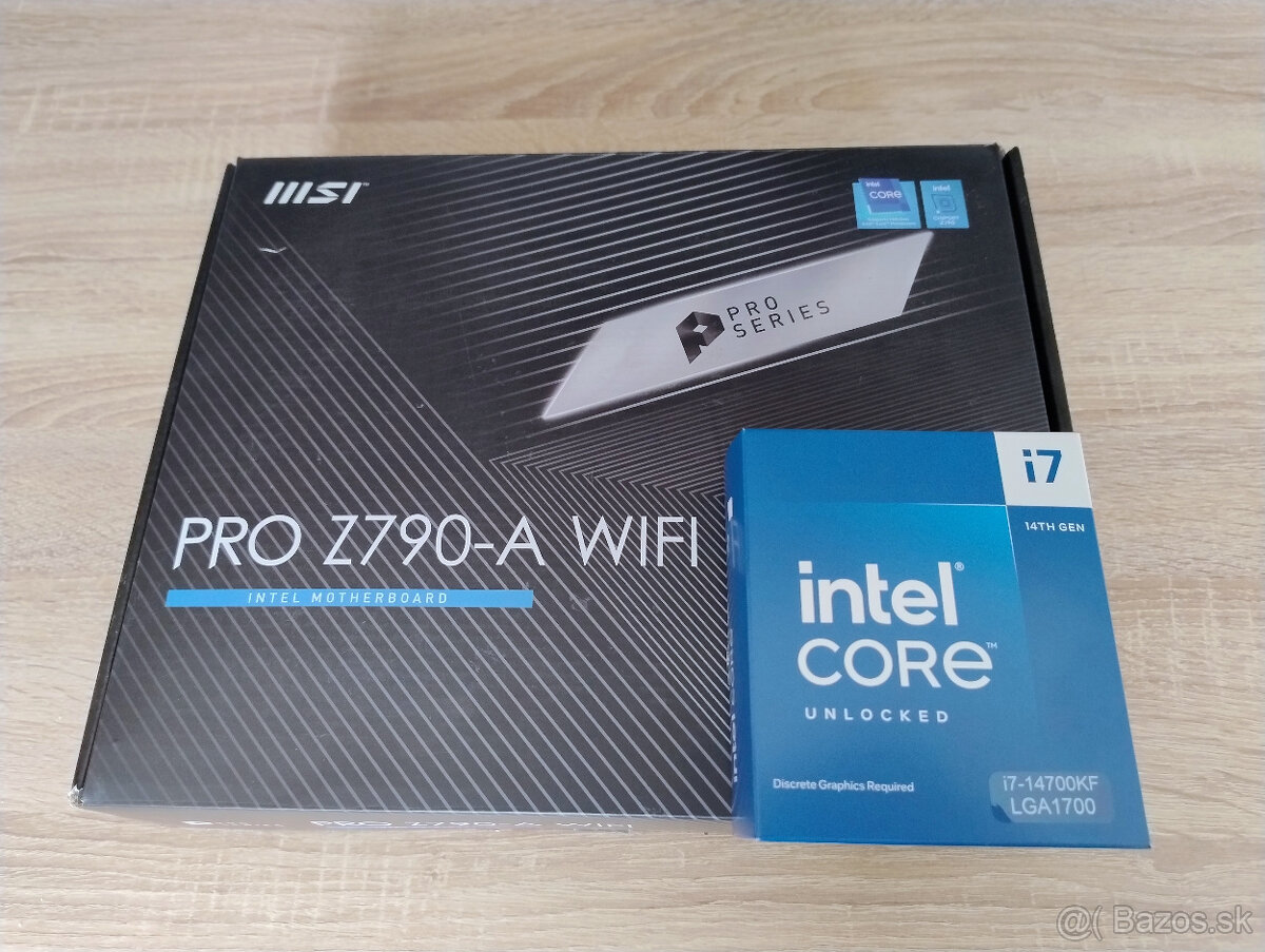 MSI Pro z-790A Wifi DDR5 + Intel i7-14700KF ATX LGA1700