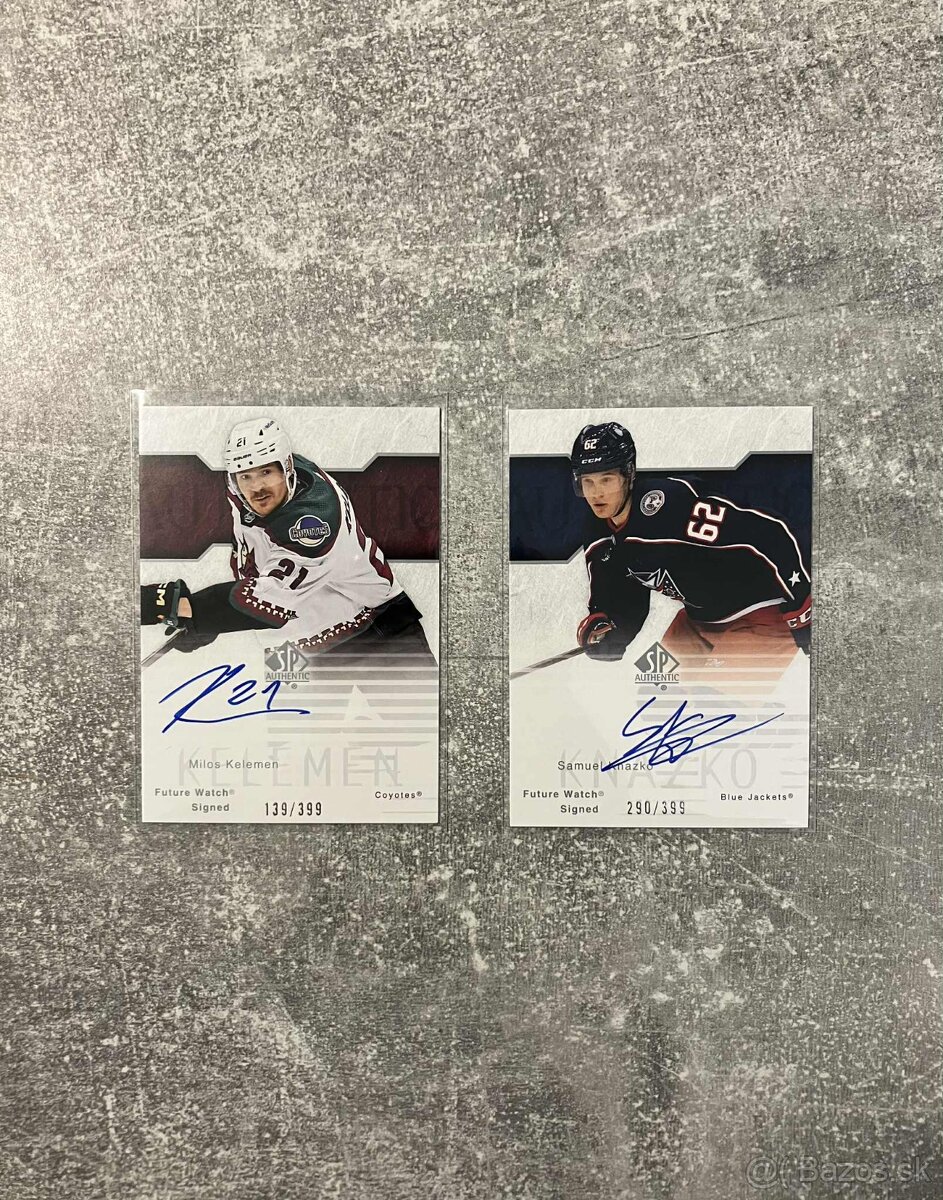 Hokejové podpísané auto karty NHL hráčov