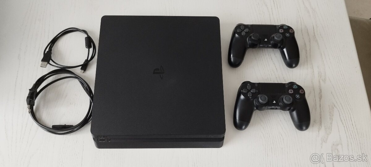 PlayStation 4 Slim 500GB + 2x Dualshock bez driftu + káble