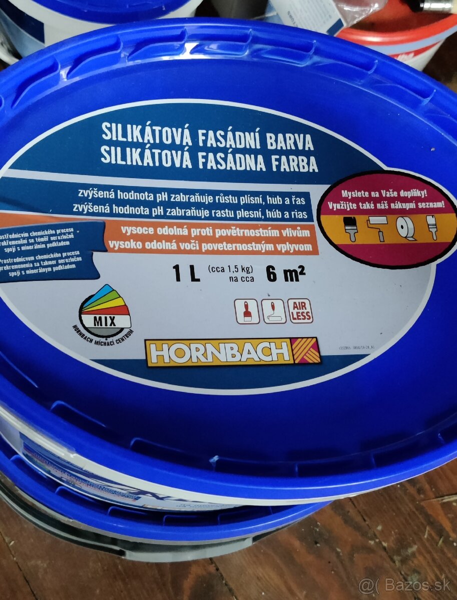 Predám fasádnu silikátovú farbu - 2 x 10 L