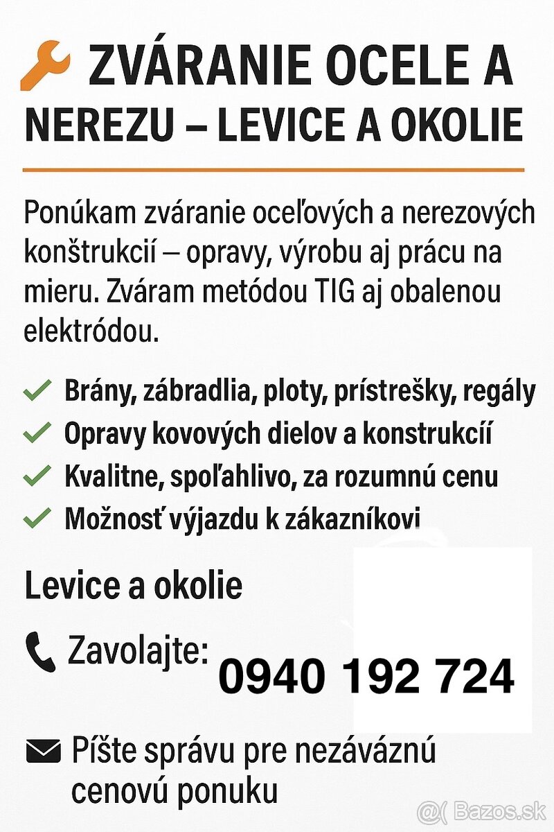 Zváranie ocele a nerezu