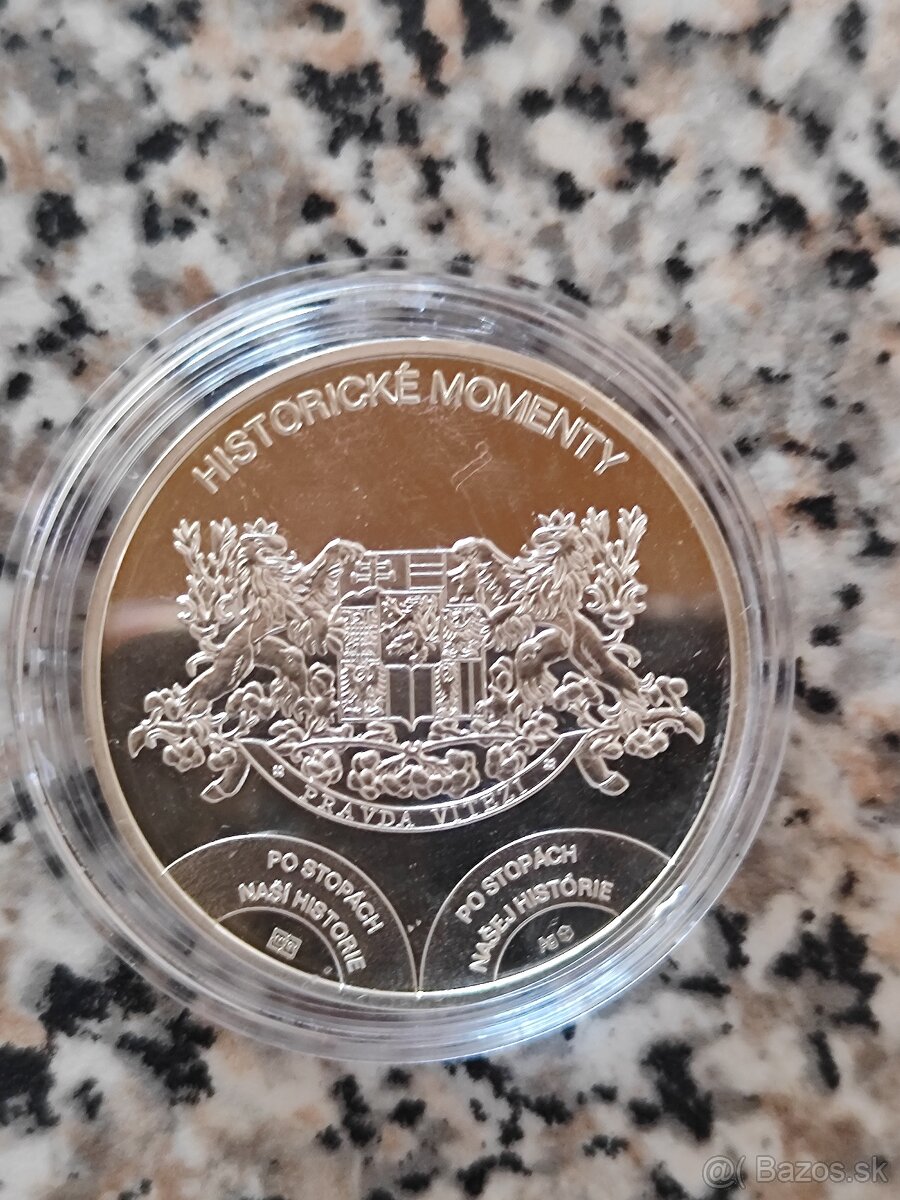 Strieborná medaila hokej s certifikátom Proof