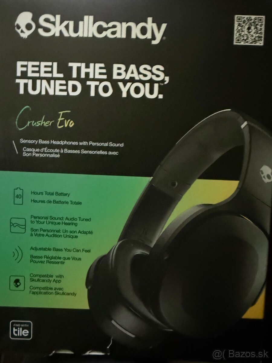 Bezdrôtové slúchadlá SkullCandy Crusher Evo wireless