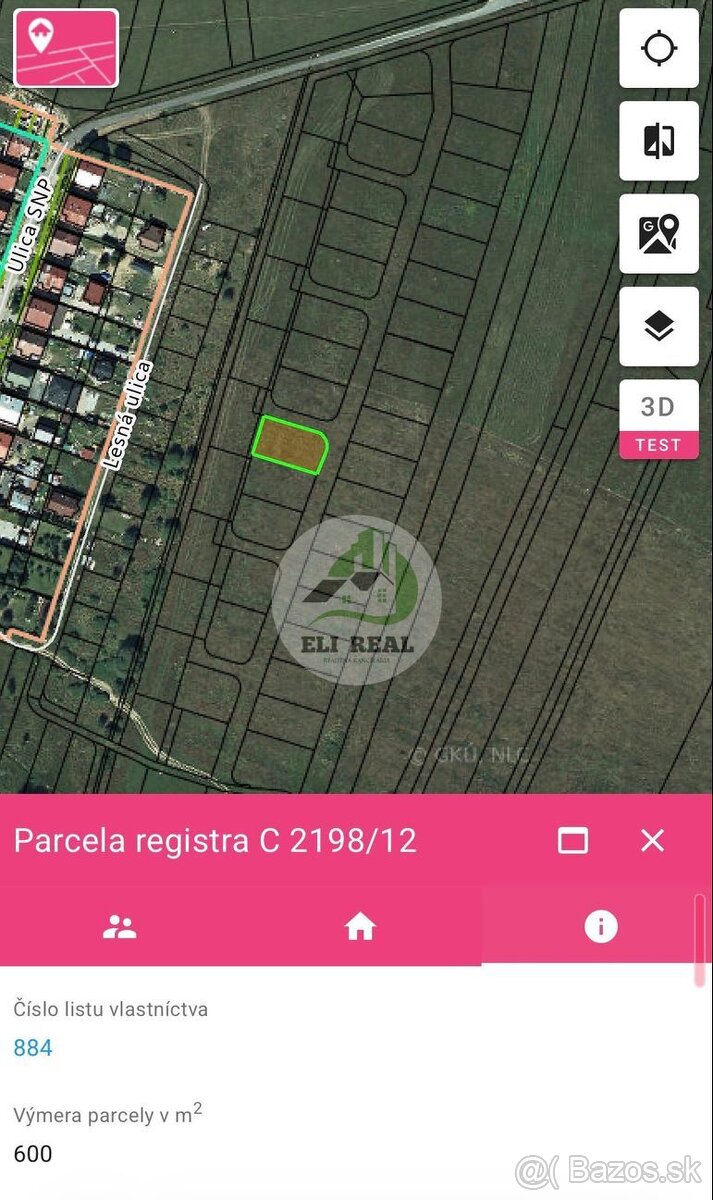 REZERVOVANÉ…12. Pozemok 600m2 na výstavbu rodinného domu v O