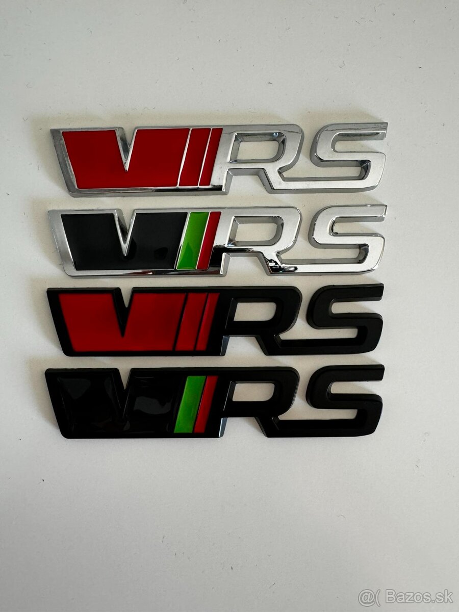 Škoda RS/VRS Znaky rôzne farby