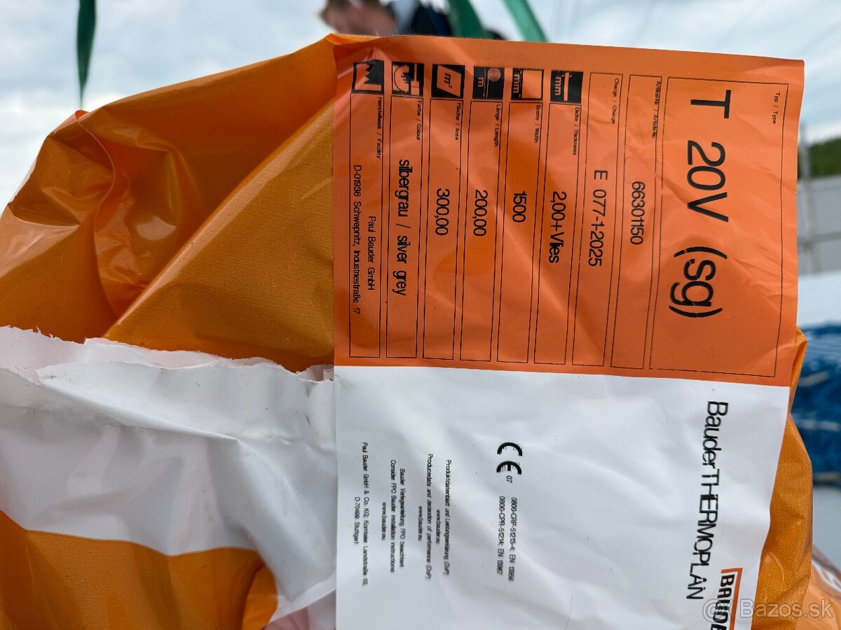 Bauder THERMOPLAN T 20 V - striebrosivá 30m2 v balíku