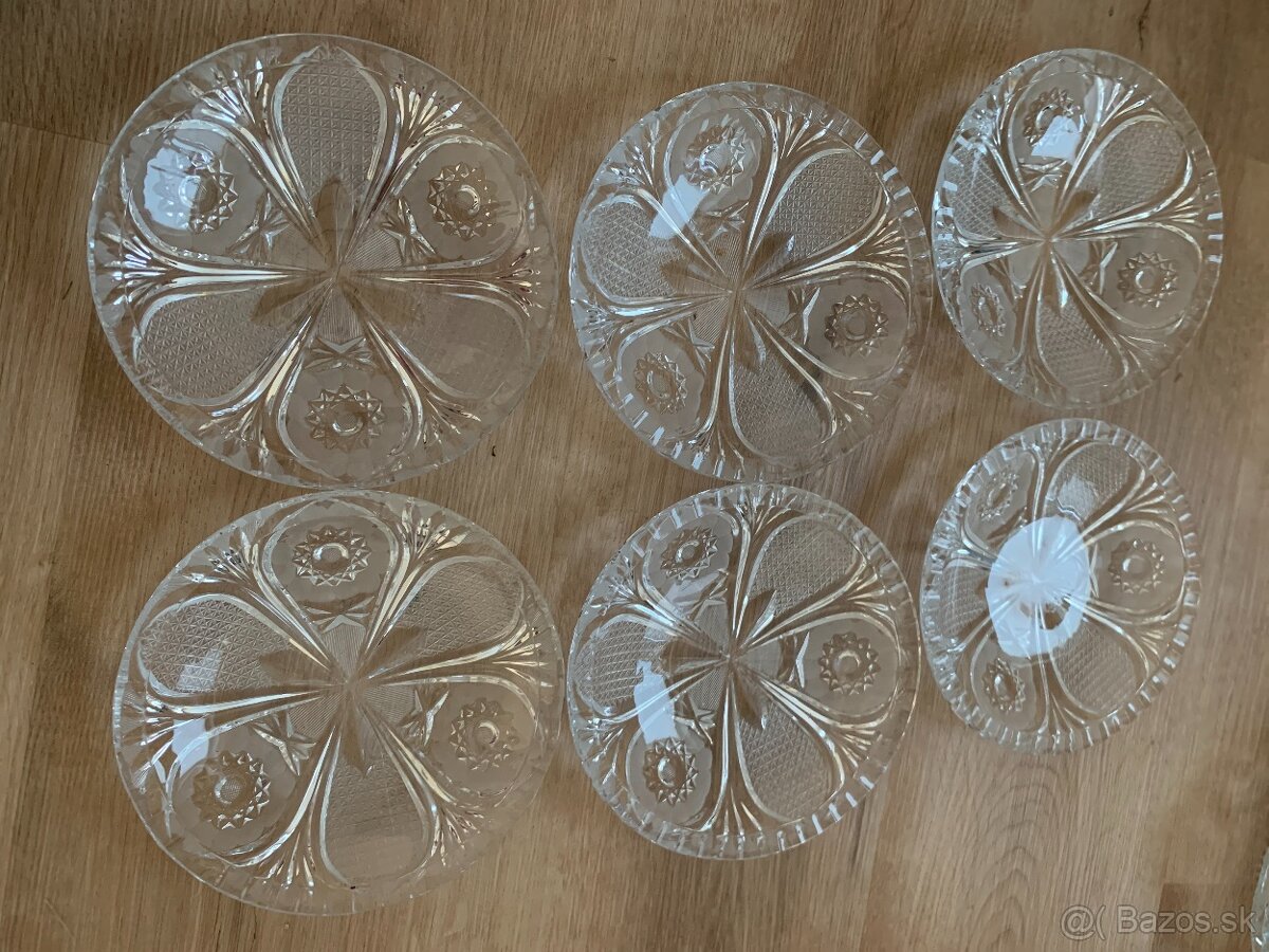 Krištáľové dezertné tanieriky