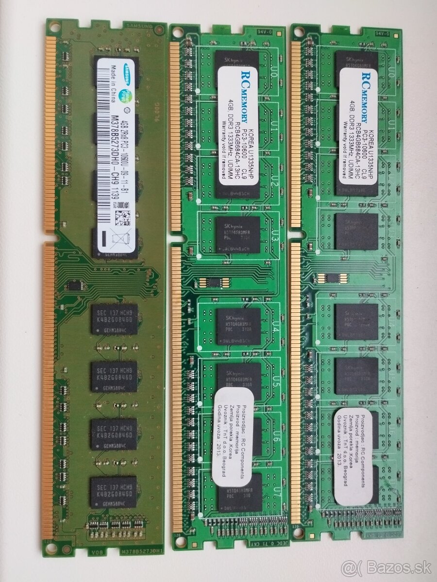 PC RAM DDR3 1333 MHz 3 x 4 GB + 4 x 2 GB