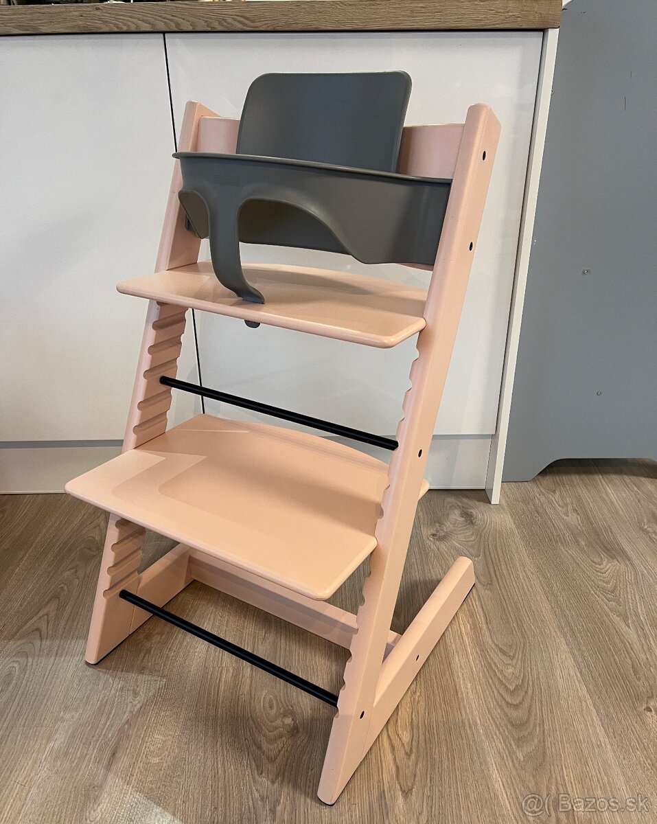 Stokke Tripp Trapp detska rastuca stolicka Serene Pink