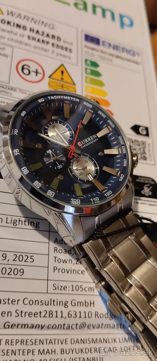 perfektní pilotské hodinky s chronografem CURREN