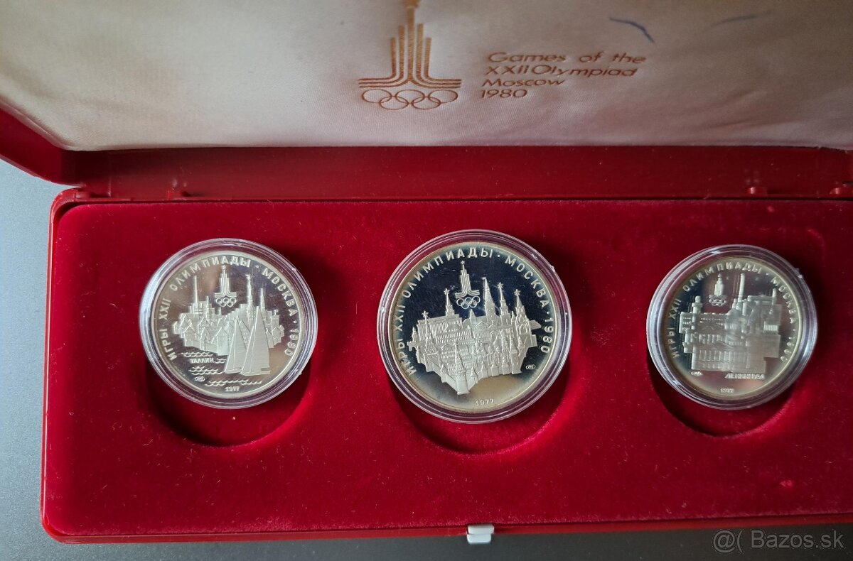Olympiada Moskva PROOF 1980 investicne striebro