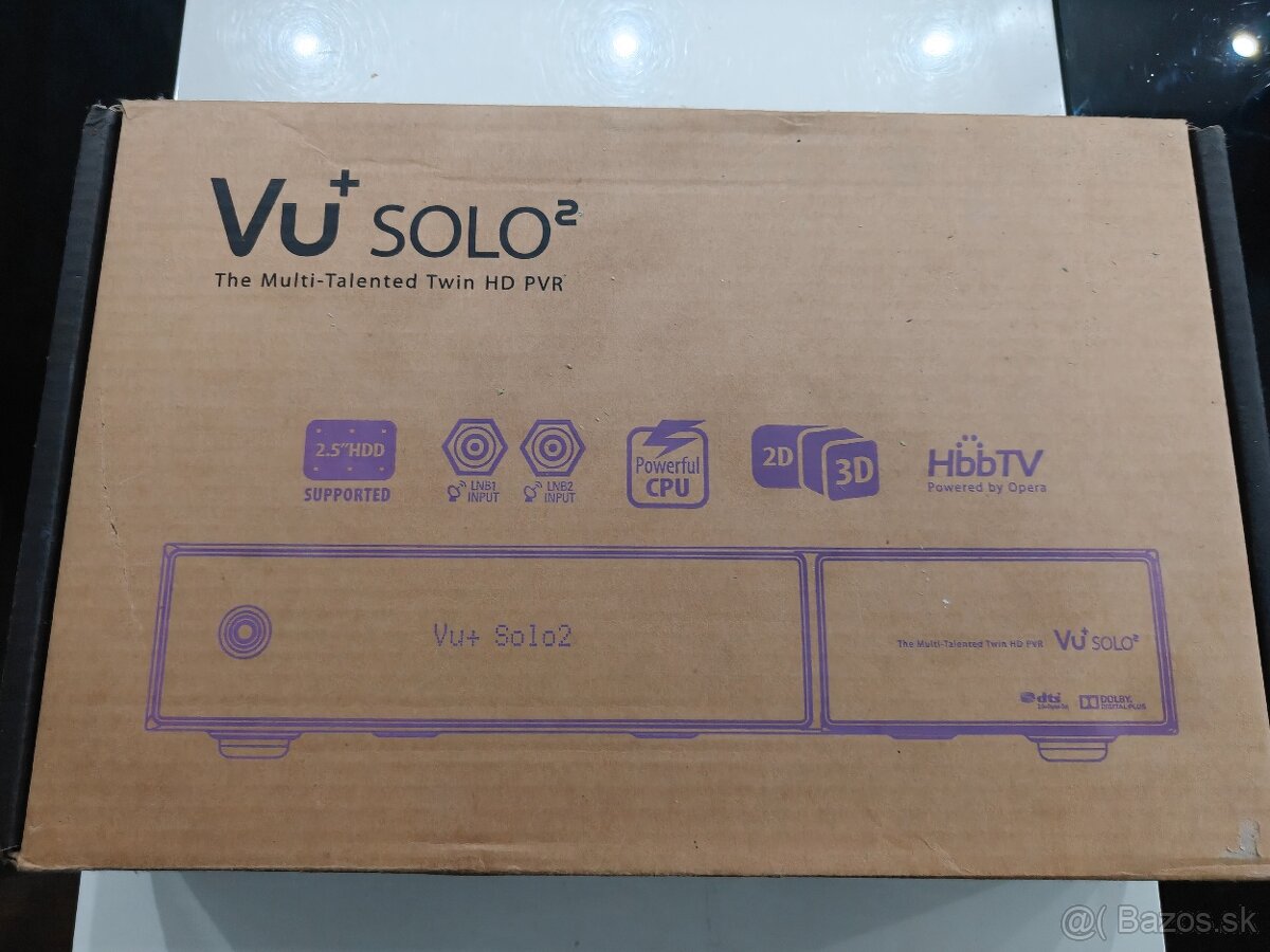 satelitný prijímač VU+ Solo2 Tween tuner