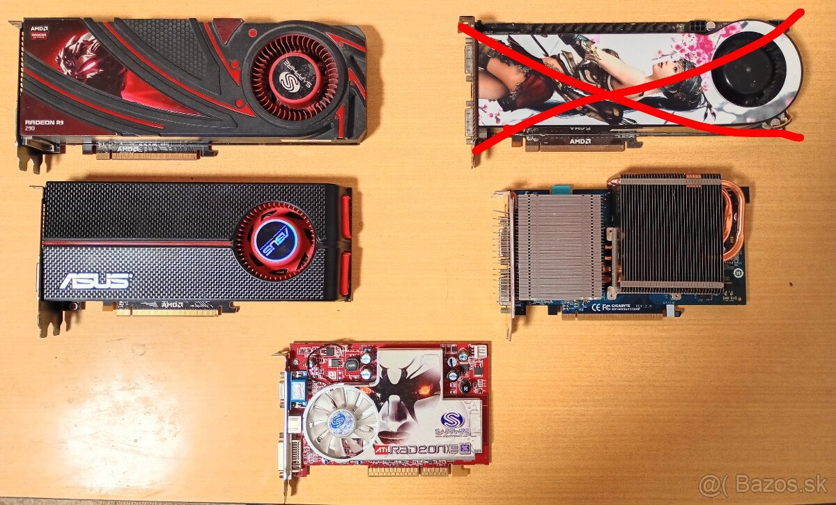 Predám v nálezovom stave rôzne grafické karty