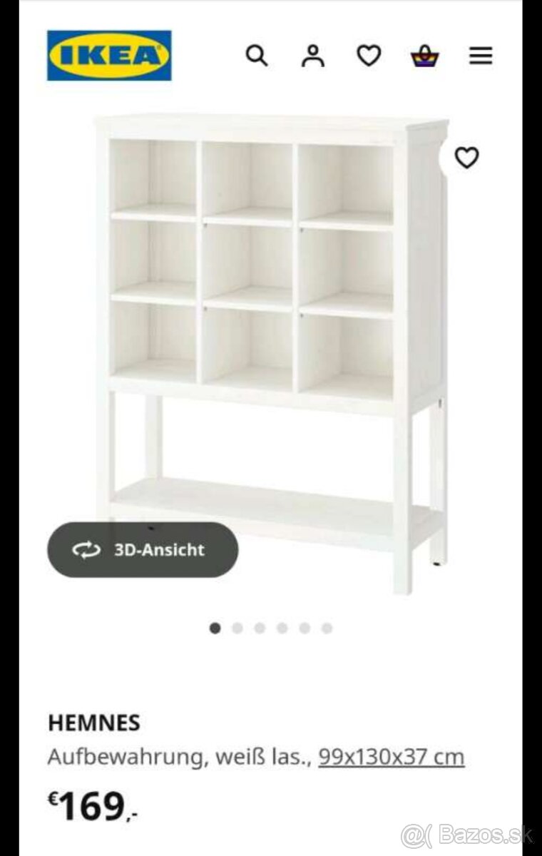 IKEA Hemnes úložný regál madiv