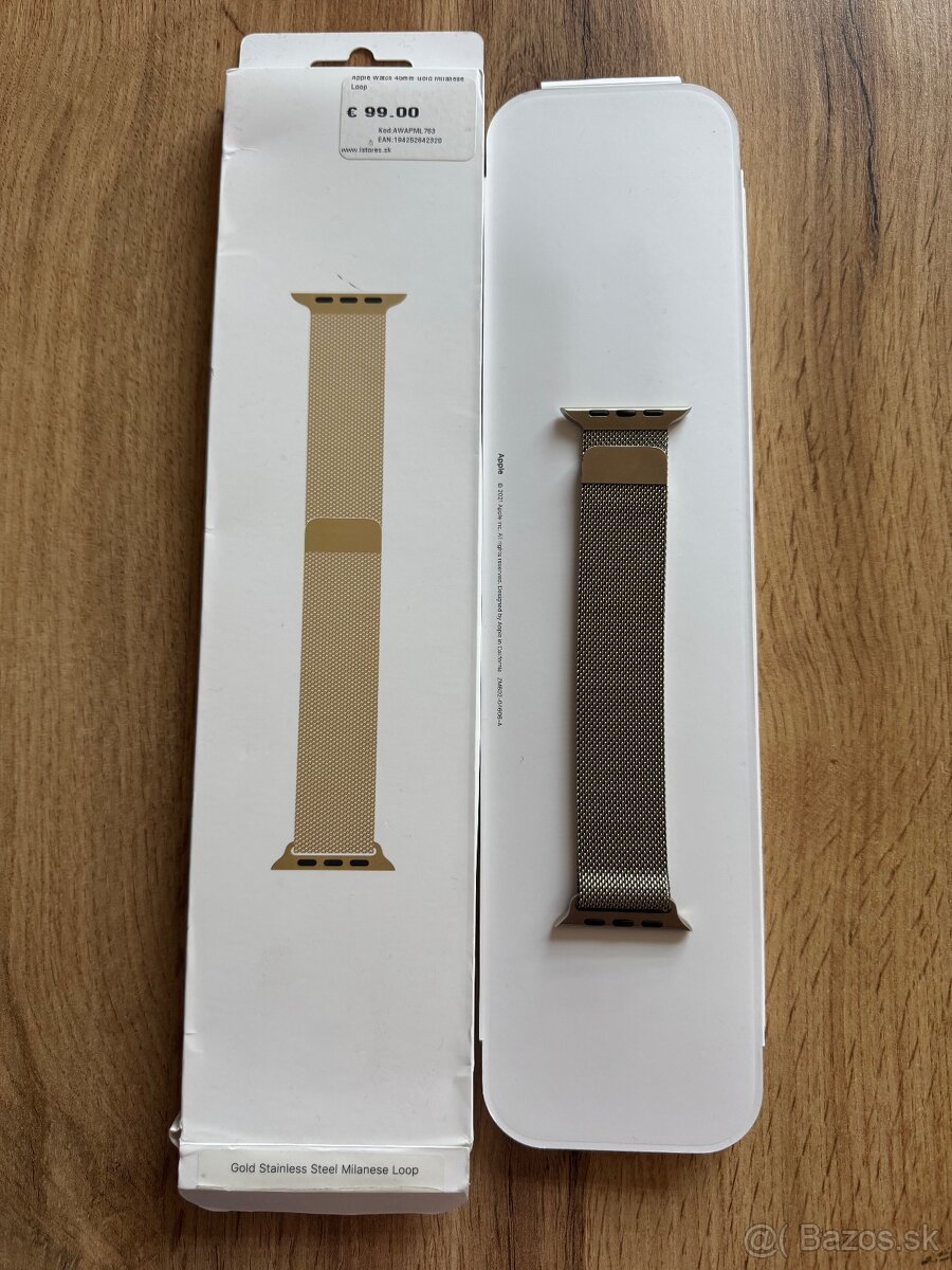 Apple Watch 45mm Gold Milanese loop