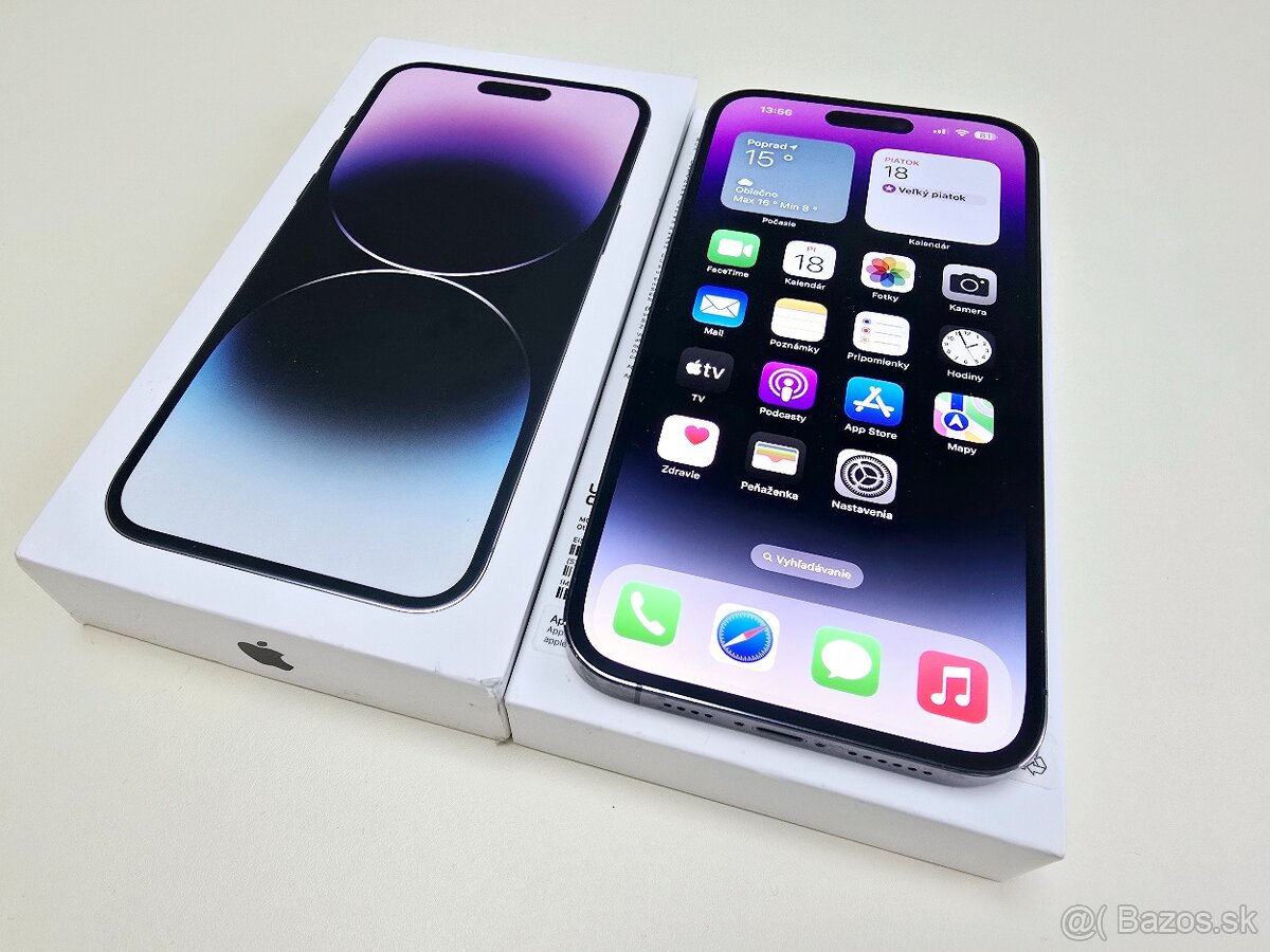 APPLE IPHONE 14 PRO MAX 128GB PURPLE,BATERKA 100%