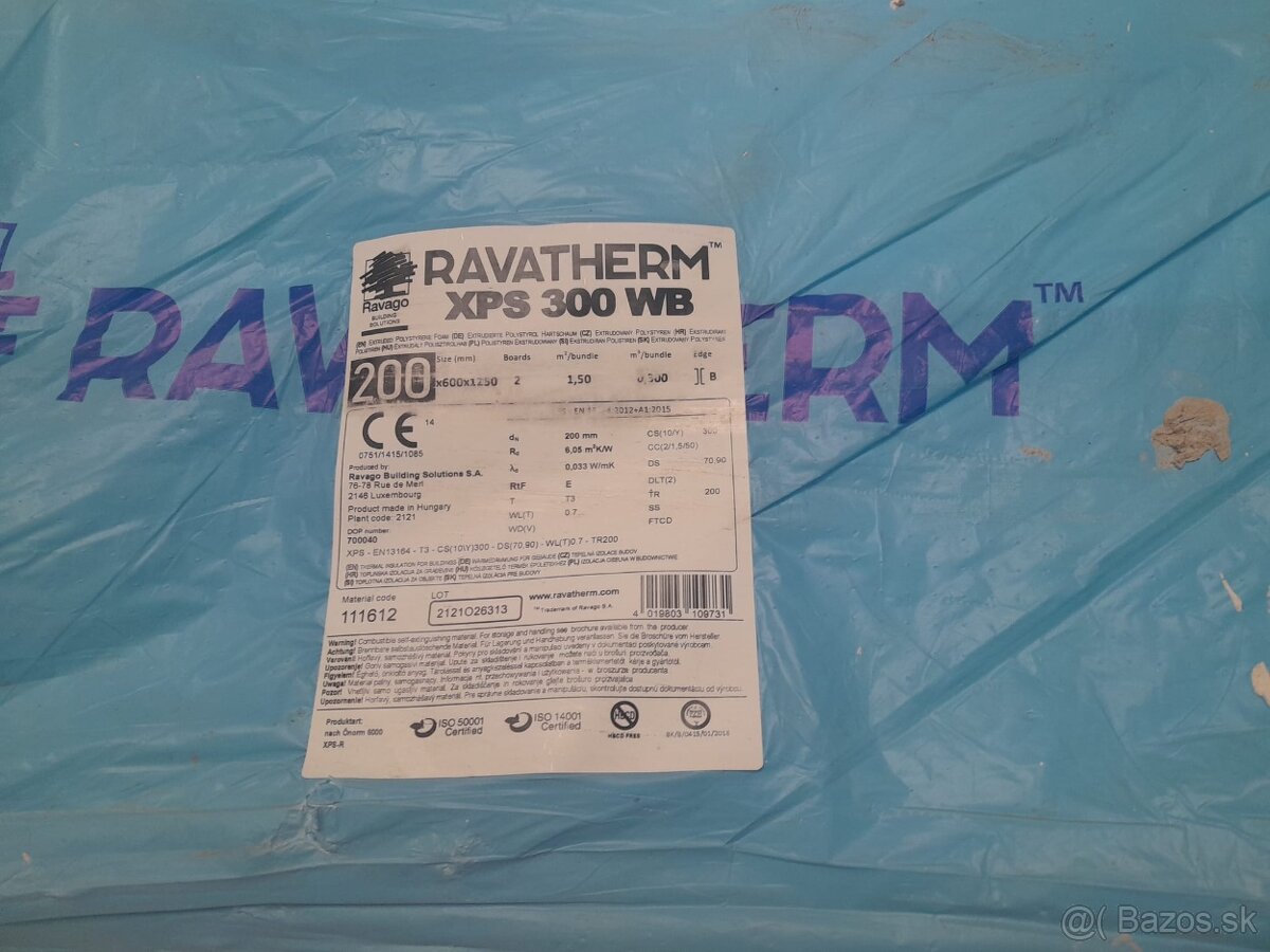 Predam xps 200mm.Rhavatherm 300wb