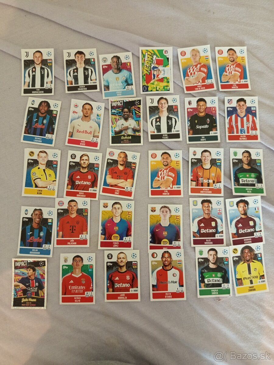 Predám futbalové kartičky
