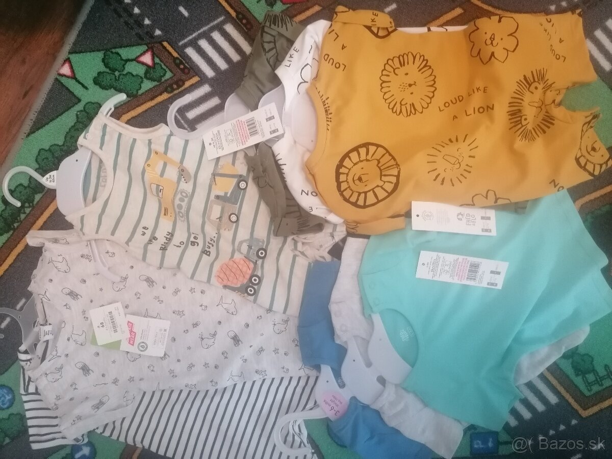 Nové nenosené oblečenie s visačkami 62-68, 1 ks =1 euro