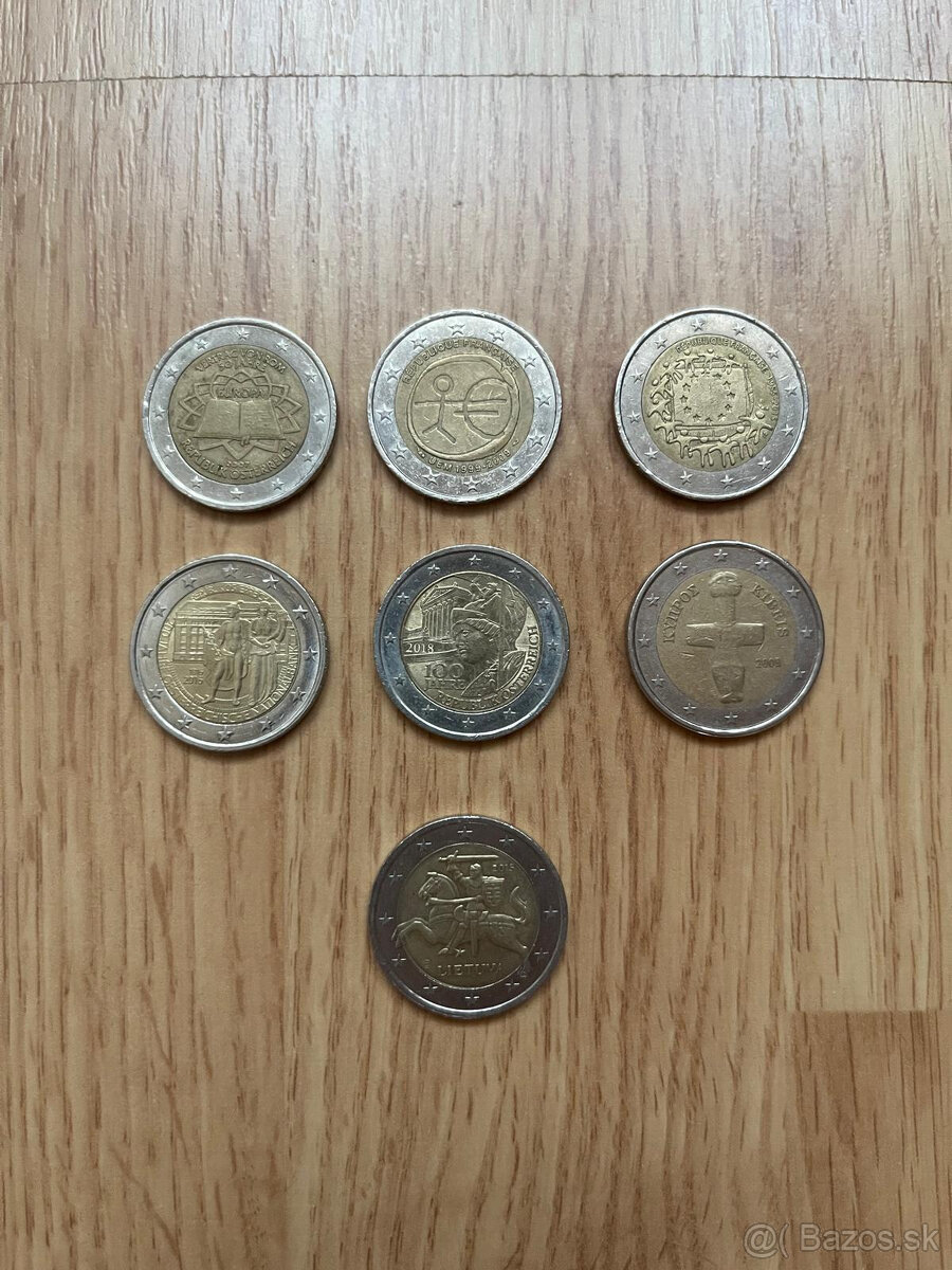 2 eurové mince