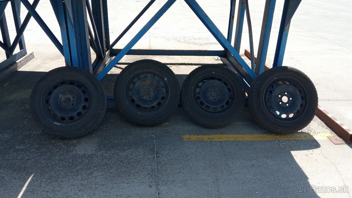 Zimné Pneu Continental 205/55R16 + disky 5x112