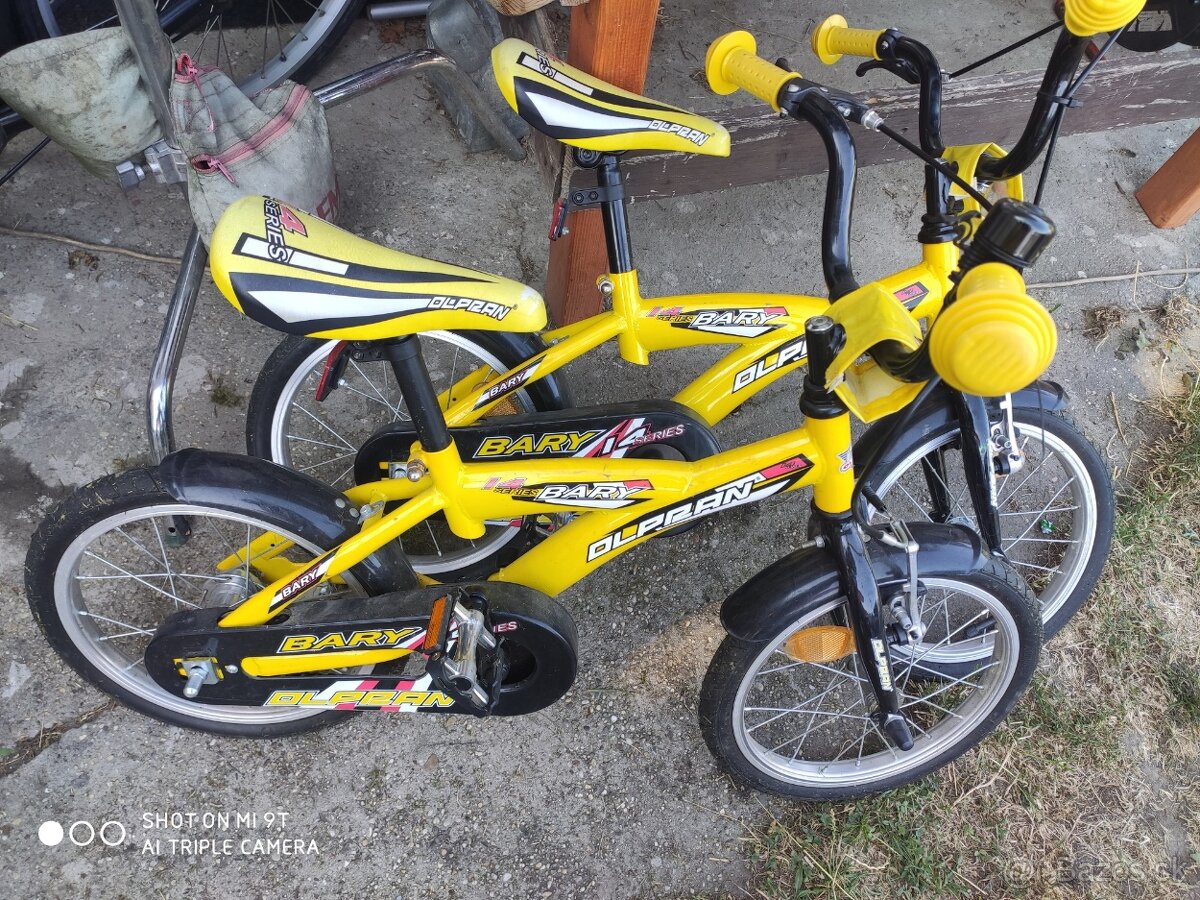 Predam dva detske bicykle