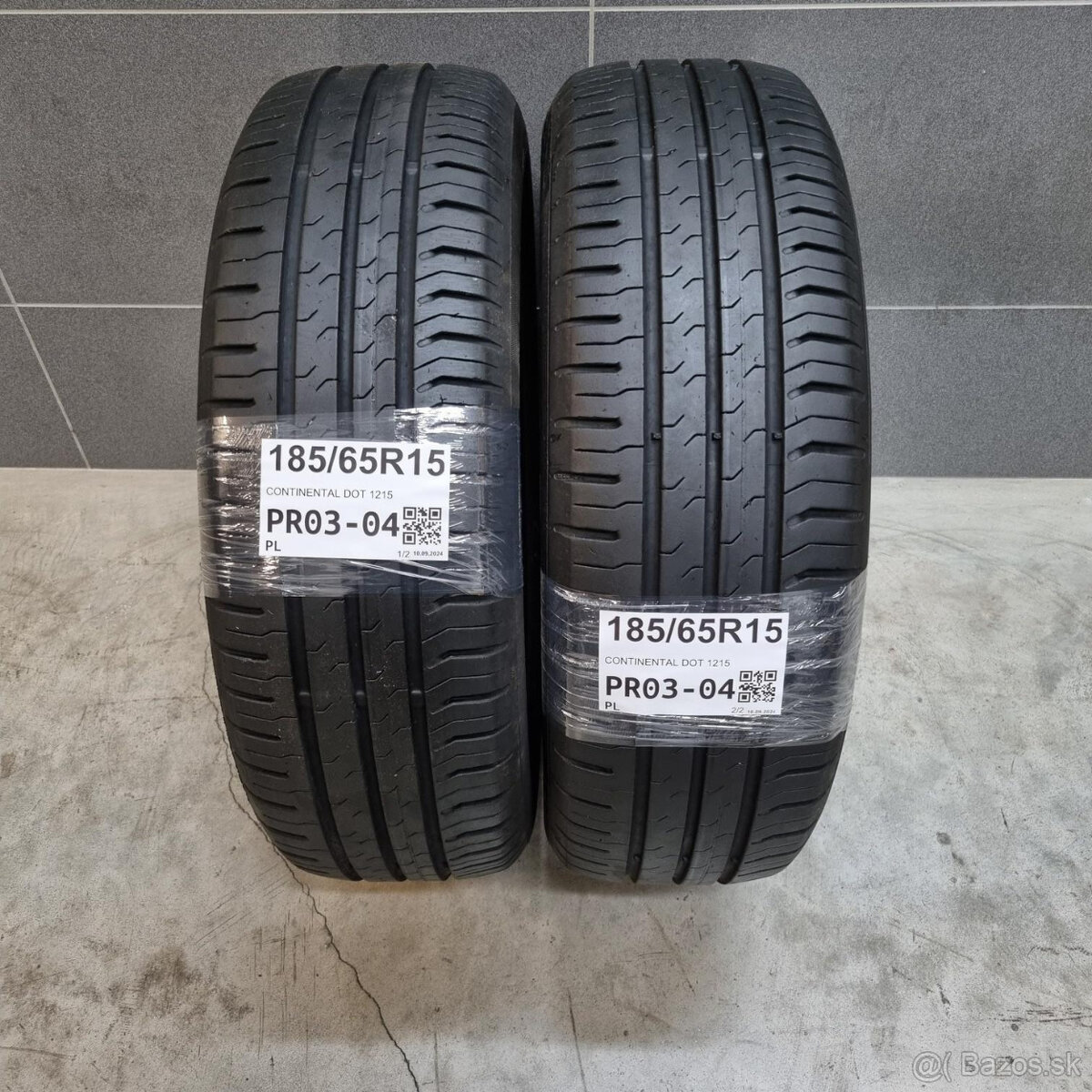 Letné pneumatiky 185/65 R15 CONTINENTAL DOT1215