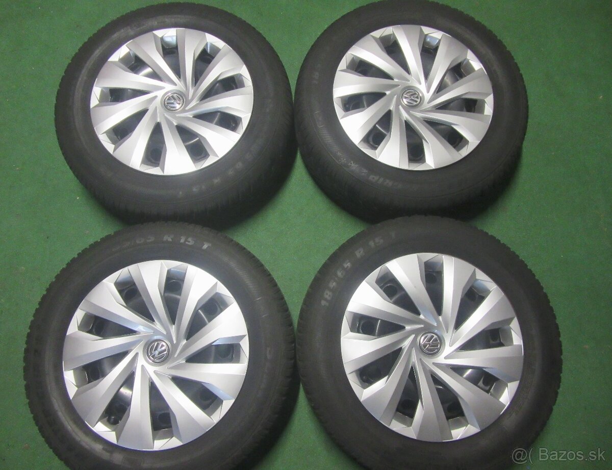 R15 zimná sada VW POLO 5x100 5,5x15 ET40 185/65R15 semperit