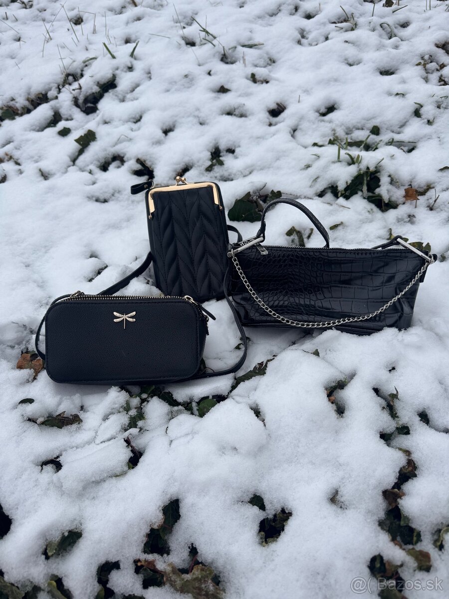 SET: 3x čierna kabelka