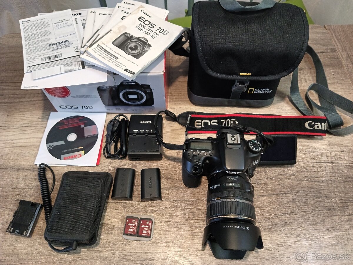 Predám Canon EOS 70D + obj. + prísl.