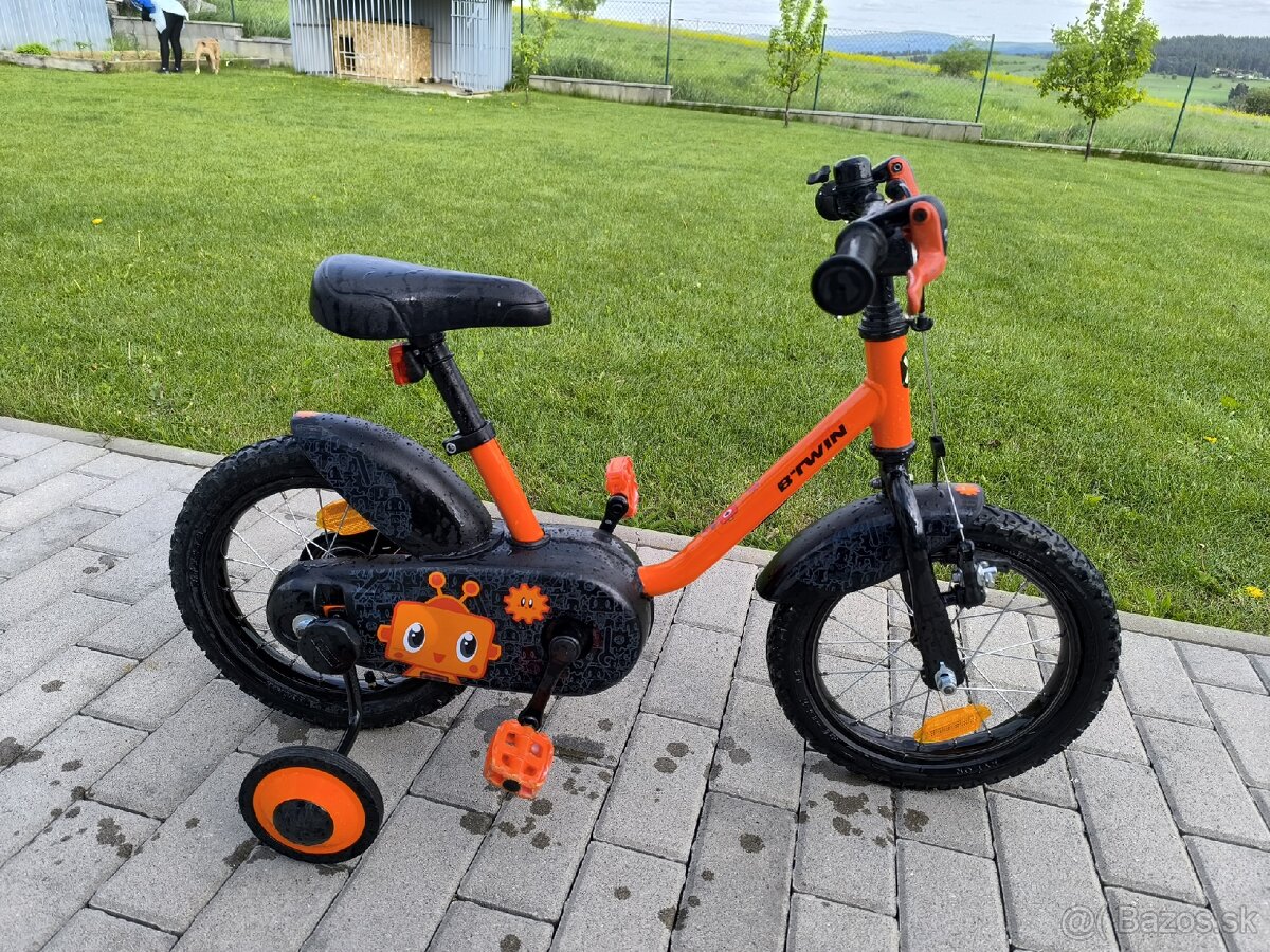 Detský bicykel 14 Btwin + pomocné kolieska
