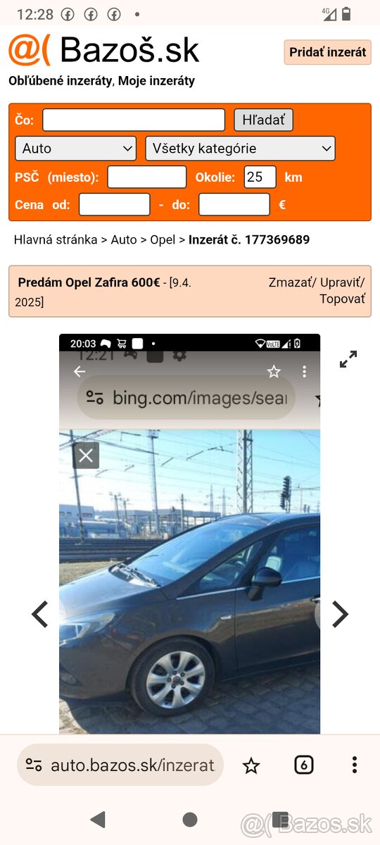 500€ Opel Zafira.