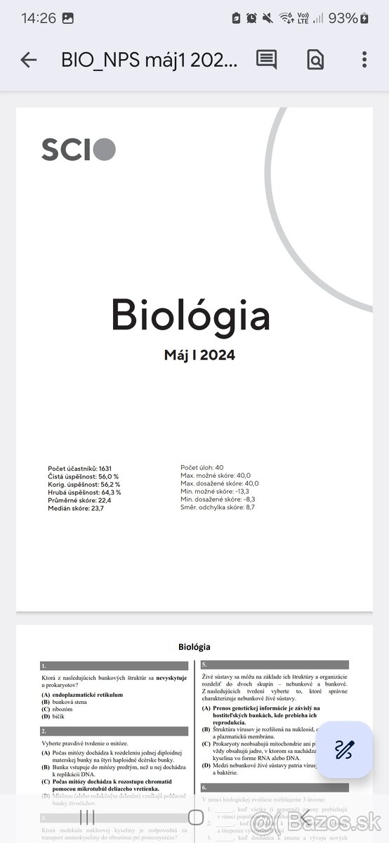 Scio testy biologie v pdf
