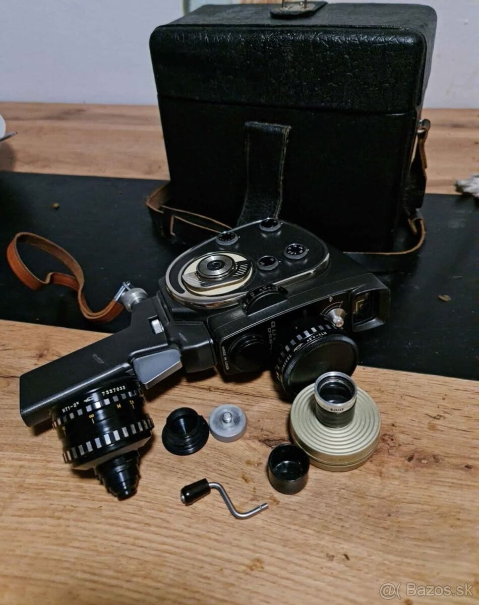 Sovietska kamera QUARZ DS8-M objektívy a filtre
