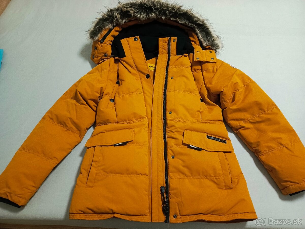 Zimná vetrovka okerová