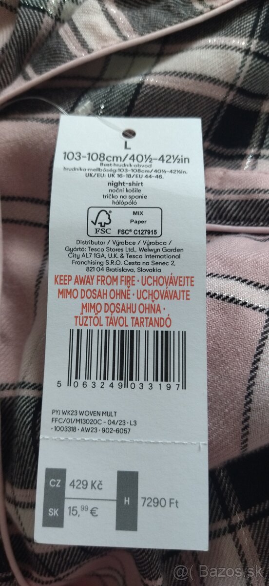 Nočná košeľa, tričko na spanie