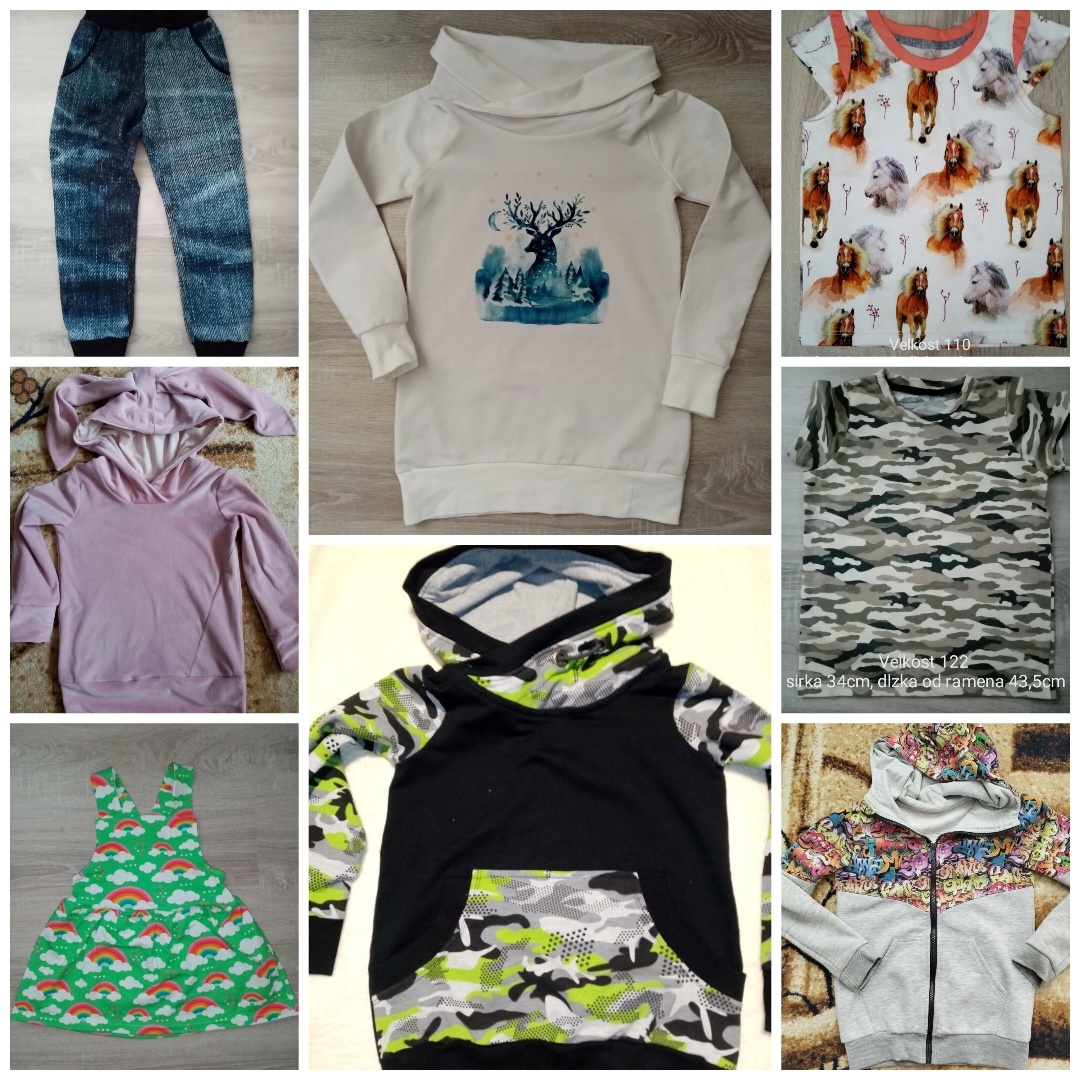 Handmade mikiny, teplaky a upletova sukna