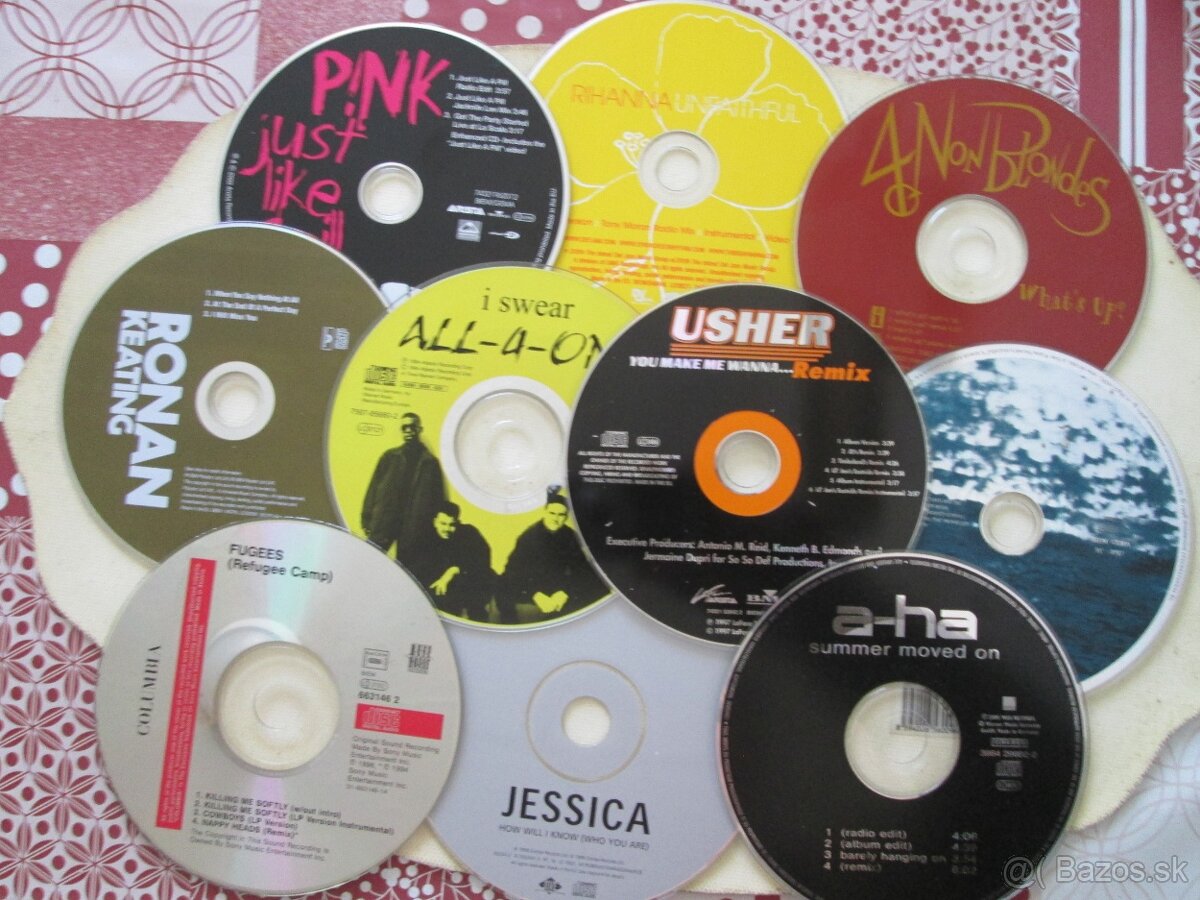 20 cd singlov bez plastových obalov a bookletov. dance, pop.