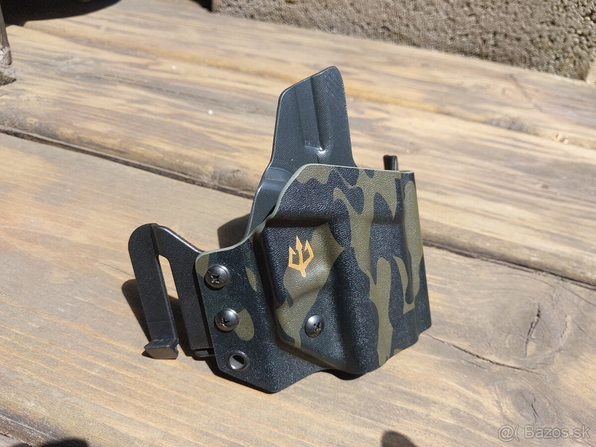 Kydexove Puzdro Glock 43x Rail - Black Trident
