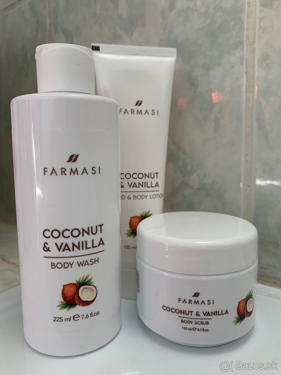 Farmasi Kokosová sada - sprchový gél, peeling, krém