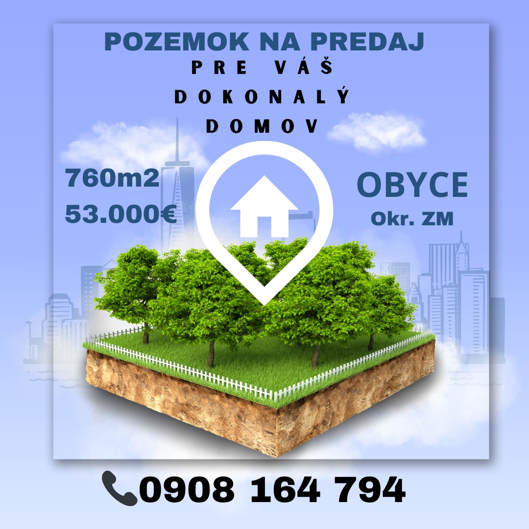 NOVÁ CENA pozemok Obyce