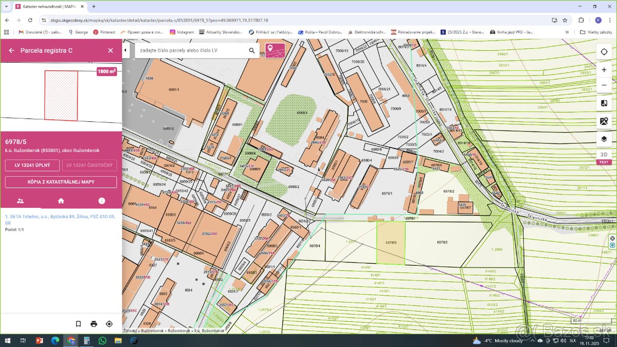 Predáme investičné pozemky v Ružomberku