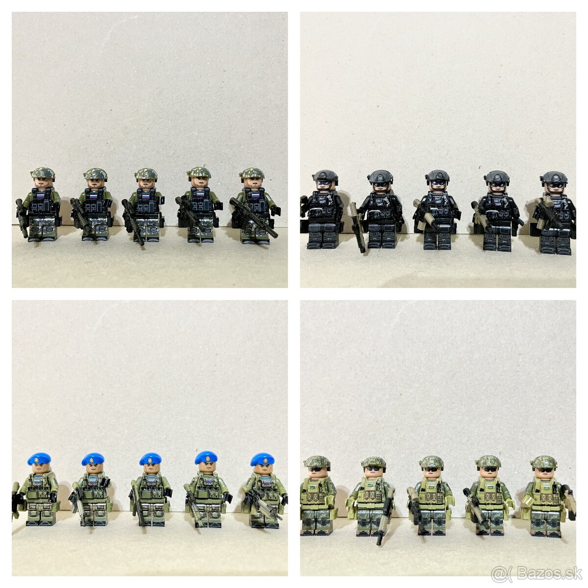 Figúrky moderní vojaci - (5ks) typ lego + zbrane