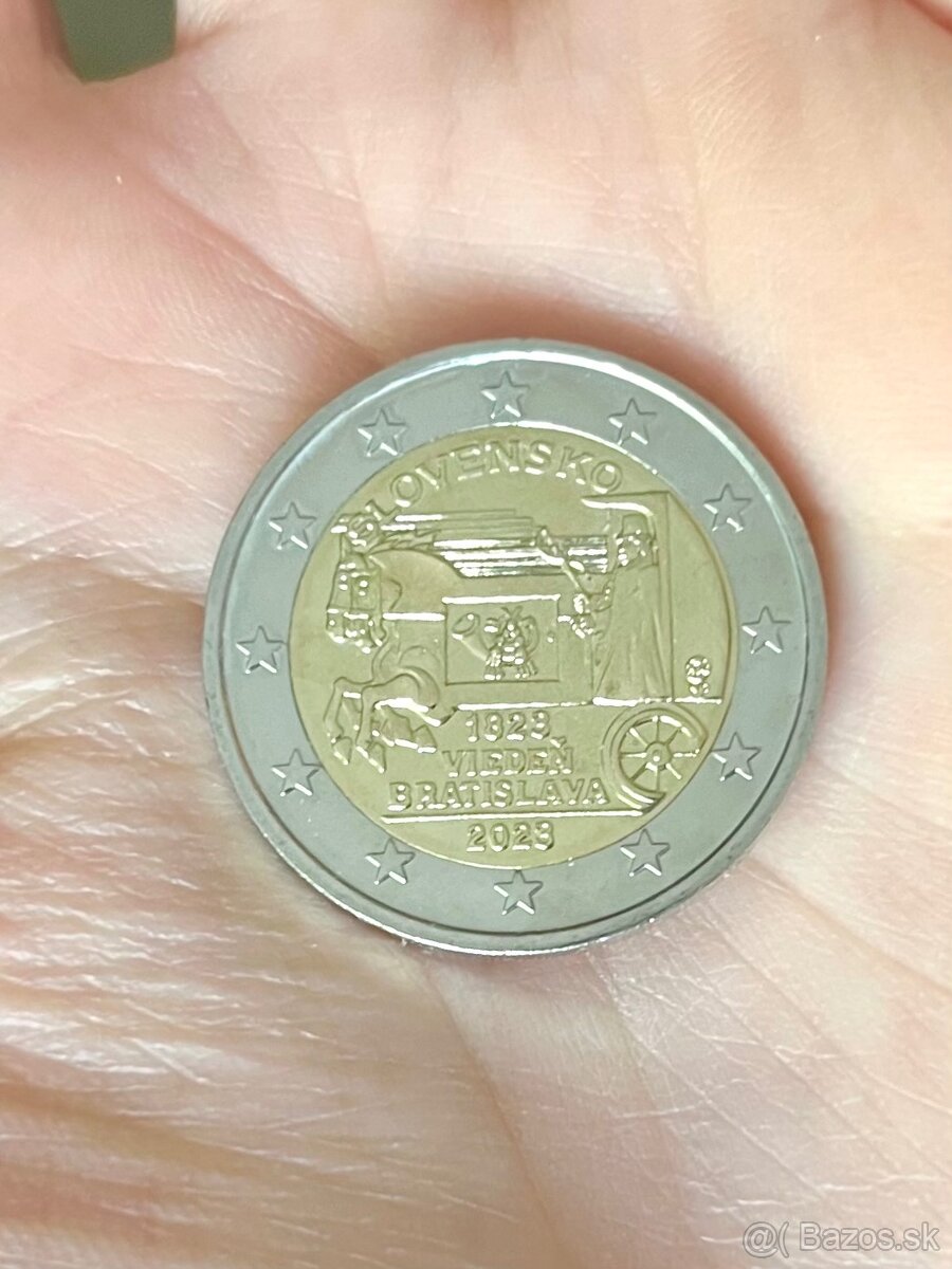 2€ minca 1823 Viedeň Bratislava 2023 Slovensko