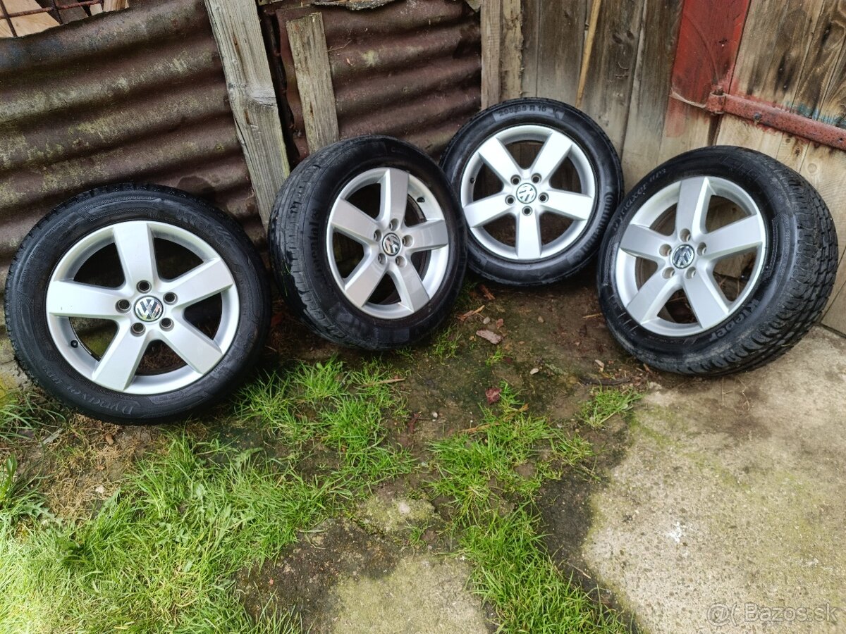 VW Kolesá s pneu 5x112 6,5Jx16H2 ET50 205/55 R16