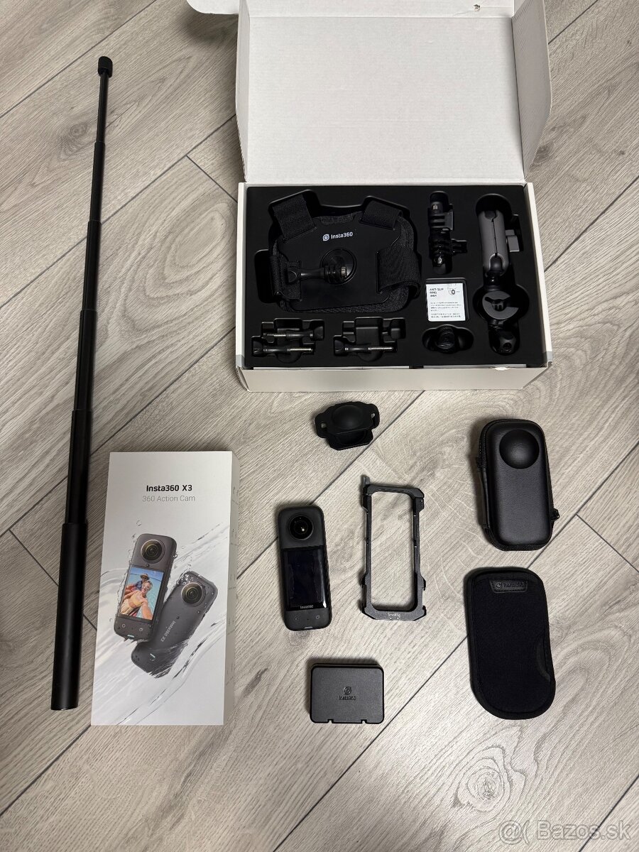 🎥 Insta360 X3 – 360° kamera + príslušenstvo (512 GB karta,